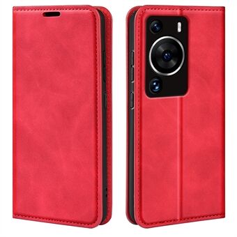 Til Huawei P60 Pro Skin-touch Læder Telefon Pung Etui Folio Flip Stand Telefon Cover