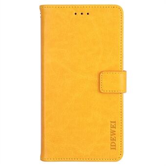 IDEWEI Crazy Horse Texture Stand Tegnebog Design Folio Flip Læder Telefon Shell Case til Sony Xperia 1 III 5G