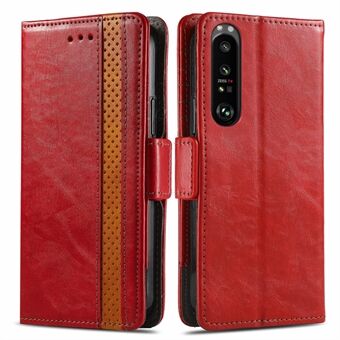 CASENEO 002-serien Business Style splejsning tegnebog design Magnetisk lukning læder telefon taske til Sony Xperia 1 III 5G