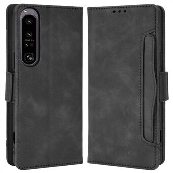 Anti-ridse telefontaske til Sony Xperia 1 IV, Magnetic Flip Wallet Style Stand Stødsikker PU læder telefoncover