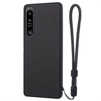 VILI TC Series telefontaske til Sony Xperia 1 IV 5G tekstureret PU læderbelagt TPU stødsikkert cover