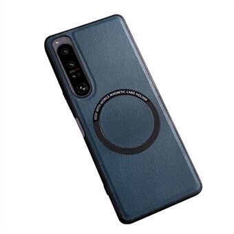 Til Sony Xperia 1 V Magnetic Slim Case PU Læder PC TPU Telefon Cover Kompatibel med MagSafe