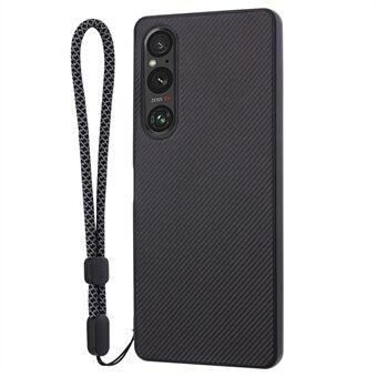 VILI TC-serien faldsikkert telefoncover til Sony Xperia 1 V tekstureret PU-læderbelagt TPU-cover