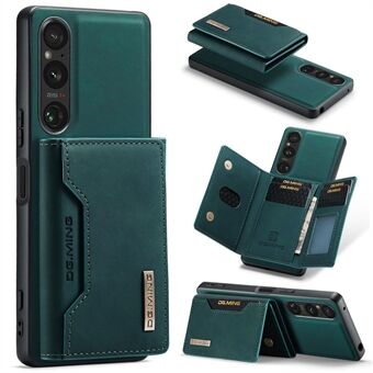 DG.MING M2 Series til Sony Xperia 1 V Magnetic Wallet Phone Case PU+PC+TPU Kickstand Telefoncover