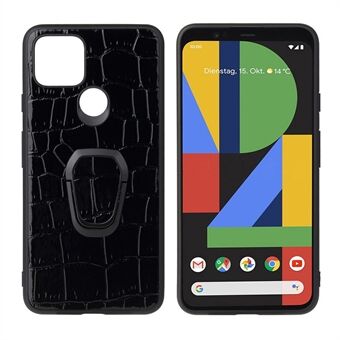 PC+TPU+PU Læder med finger-ringholder cover til Google Pixel 5