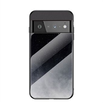 Starry Sky mønster designet hærdet glas glat stødsikker ridsefri beskyttende bagsidecover til Google Pixel 6 Pro.