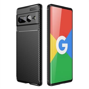 Til Google Pixel 7 Pro Carbon Fiber Texture Anti-Scratch Case Fleksibel TPU Beskyttende Telefoncover