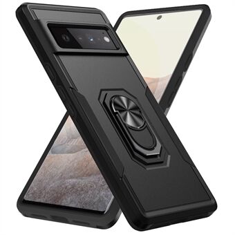 Til Google Pixel 6 Pro 5G Defender Series PC + TPU Telefon Etui, Anti-ridse Stødsikker Mobiltelefon Beskytter med Ring Kickstand