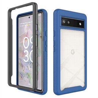 Til Google Pixel 6a Slidstærkt Anti-fald Klar Cover Hårdt Akryl + PC Bagside Blød TPU Bumper Ramme Telefon Skal
