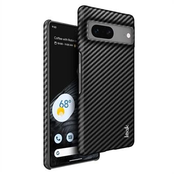 IMAK Ruiyi-serien til Google Pixel 7 5G er en mobiltelefonetui lavet af PU-læder med en kulfiber tekstur og belagt med PC. Etuiet er ridsefast og beskytter din mobiltelefon.