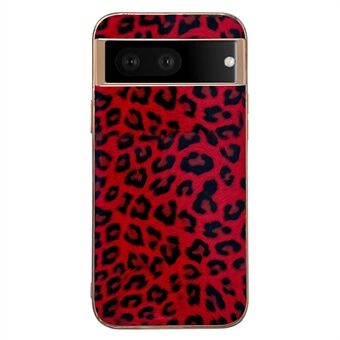 Leopardmønster Mobilcover til Google Pixel 6a Antidrop Stødsikkert Beskyttelsesomslag Elektroplateret TPU+PU Læder Mobilcover