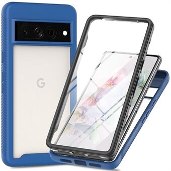 Til Google Pixel 7 Pro 5G PET Skærmbeskytter Telefon Kabinet Hård PC + Blød TPU Stødsikker Cover