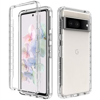Til Google Pixel 7 5G Elegant ombre farve telefon etui krystalklar blød TPU + hård PC hybrid cover