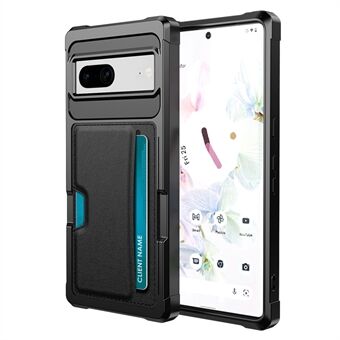 Til Google Pixel 7 5G ZM02 Smartphone Case med Kortholder PU Læder + TPU Forstærket Hjørne Anti-ridse Mobiltelefon Cover