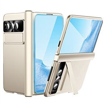 For Google Pixel Fold Full Protection Phone Case Elektroplating Kickstand Foldedesign PC Telefoncover