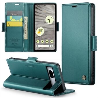 CASEME 023-serien til Google Pixel 7a RFID Blocking Wallet Stand Phone-etui med Litchi Tekstur PU Læderomslag.