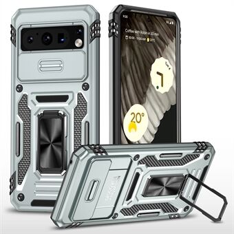 Til Google Pixel 8 Pro Armor-serie Kickstand Telefon Cover Med Glidekamera Beskyttelse PC + TPU Cover