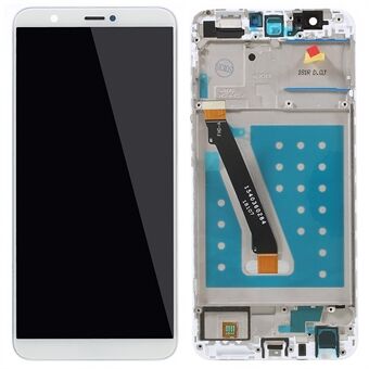 Til Huawei P Smart (2017)/Enjoy 7S Grade B LCD-skærm og digitaliseringssamling + rammedel (uden logo)