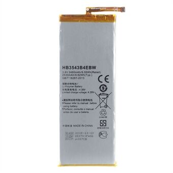 For Huawei Ascend P7 3.85V 2460mAh Rechargeable Li-ion Battery Part (Encode: HB3543B4EBW) (without Logo)