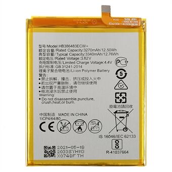 3.82V 3270mAh Battery Replacement (Encode: HB386483ECW+) (without Logo) for Huawei Maimang 5/G9/G9 Plus/Honor 6x (2016)