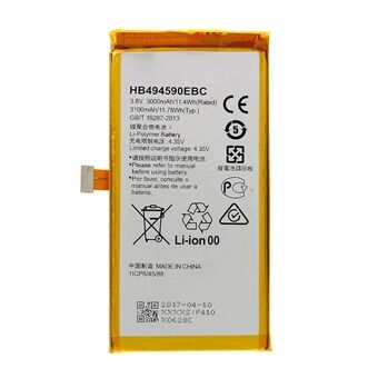 For Huawei Honor 7 3.80V 3000mAh Li-Polymer Battery Replacement Part (Encode: HB494590EBC) (without Logo)