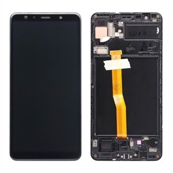OEM LCD Screen and Digitizer + Assembly Frame Part (without Logo) for Samsung Galaxy A7 (2018) A750 SM-A750F - Black