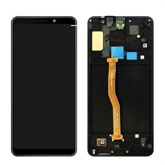 OEM LCD Screen and Digitizer + Assembly Frame Part (without Logo) for Samsung Galaxy A9 (2018) A920 SM-A920F - Black