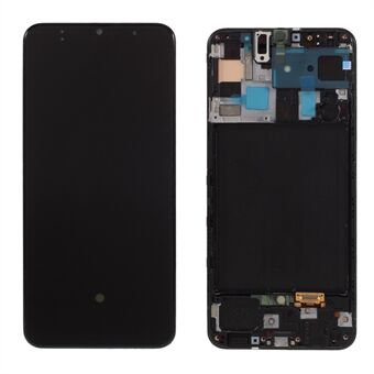 OEM LCD Screen and Digitizer + Assembly Frame Part (without Logo) for Samsung Galaxy A50 A505 SM-A505F - Black
