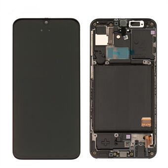 OEM LCD Screen and Digitizer Assembly + Frame Part (without Logo) for Samsung Galaxy A40 - Black