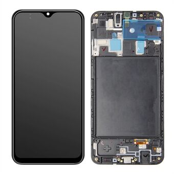 OEM LCD Screen and Digitizer Assembly + Frame Part (without Logo) for Samsung Galaxy A20 SM-A205 - Black