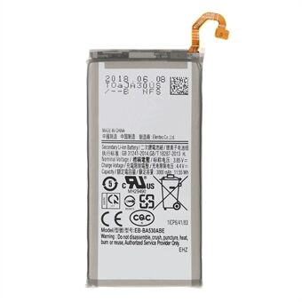 For Samsung Galaxy A8 (2018) 3.85V 3000mAh Rechargeable Li-ion Polymer Battery Replacement Part (Encode: EB-BA530ABE) (without Logo)