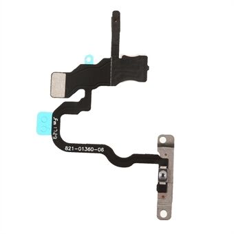 Tænd/sluk Flex-kabeludskiftningsdel med metalplade til iPhone X