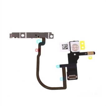 OEM Power ON/OFF-knap Flex-kabel med metalplade-udskiftningsdel til iPhone XS 