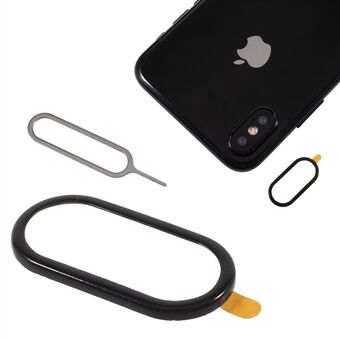 CMZWT Back Camera Lens Guard Ring Cover + Eject Pin for iPhone X/10