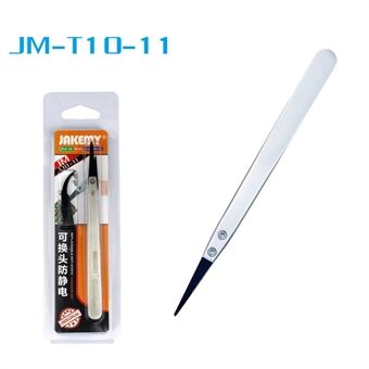 JAKEMY JM-T10-11 anti-statisk pincet i rustfrit Steel med udskiftning af Head