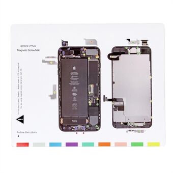 Til iPhone 7 Plus 5.5 Professionelt magnetisk skruemåtte diagram reparationsværktøj