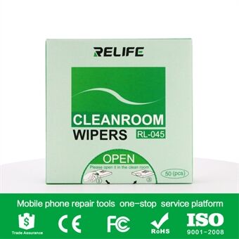RELIFE RL-045 50 stk/pose Træk type antistatisk støvfri klud til telefonreparation Viskerrens