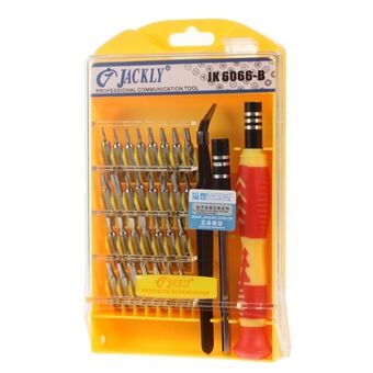 JACKLY JK6066-B 33-i-1 Precision mini skruetrækker værktøjssæt til bærbare mobiltelefoner