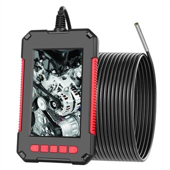 P40 2m hardwire 4,3 tommer HD 1080P opladelig industrielt endoskop, 6 LED\'er, vandtæt inspektionskamera med 3,9 mm linse - rød.