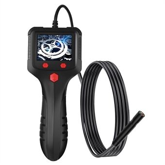 P100 5m Rigid Cable, 8mm Lens HD 1080P Industrial Endoscope Camera 2.4 Inch IPS Screen LED Pipe Inspection Borescope