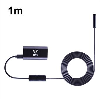 F99 WiFi Endoskop HD Inspektionskamera Trådløst slangekamera med 1M Halvstivt Kabel