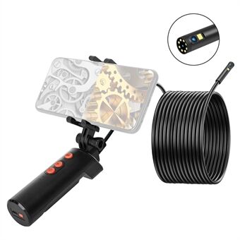 F280 5m hårdtråd 1080P 8mm dobbelt linse industrielt endoskop kamera dæmpbart 9-LED WiFi vandtæt rørinspektionsværktøj
