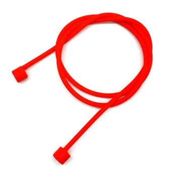 10 stk/sæt øretelefoner anti-tabt silikone reb strop til Apple AirPods - rød