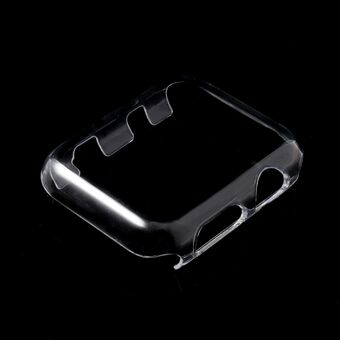 For Apple Watch Series 3 2 1 42mm Transparent Hard PC Protective Shell Case with Non-slip Inner