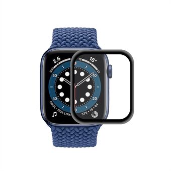 Til Apple Watch SE / Series 6/5/4 Edge HAT Prince 0,2mm 9H Fuld størrelse hærdet glasskærm [3D aluminiumslegeringskant]