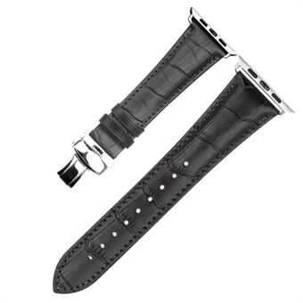 QIALINO ure armbånd i ægte læder til Apple Watch Series 5/4 44mm / Series 3/2/1 42mm