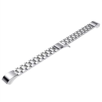 Luksus Tre perler Rustfrit Steel Rem med foldespænde til Fitbit Alta