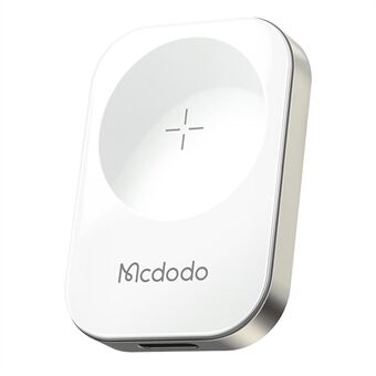 MCDODO CH-2060 til Apple Watch Series 7 / SE / 6 / 5 / 4 / 3 / 2 / 1 bærbar magnetisk trådløs oplader, hvid