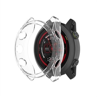 Galvaniseret etui til Garmin Forerunner745 TPU Smart Watch beskyttelsesramme - gennemsigtig