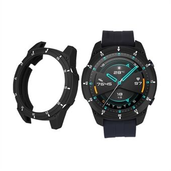 Sportsstil Dual Color TPU beskyttende uretui til Huawei Watch GT 2 46mm - sort / hvid